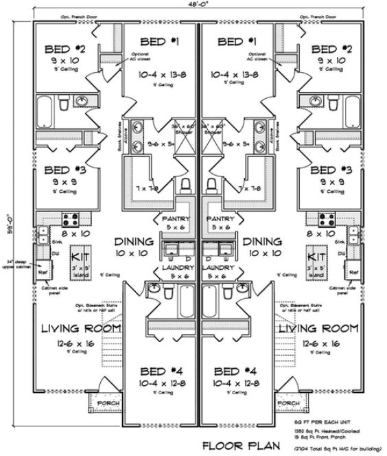Main Floor Plan for House Plan #244072