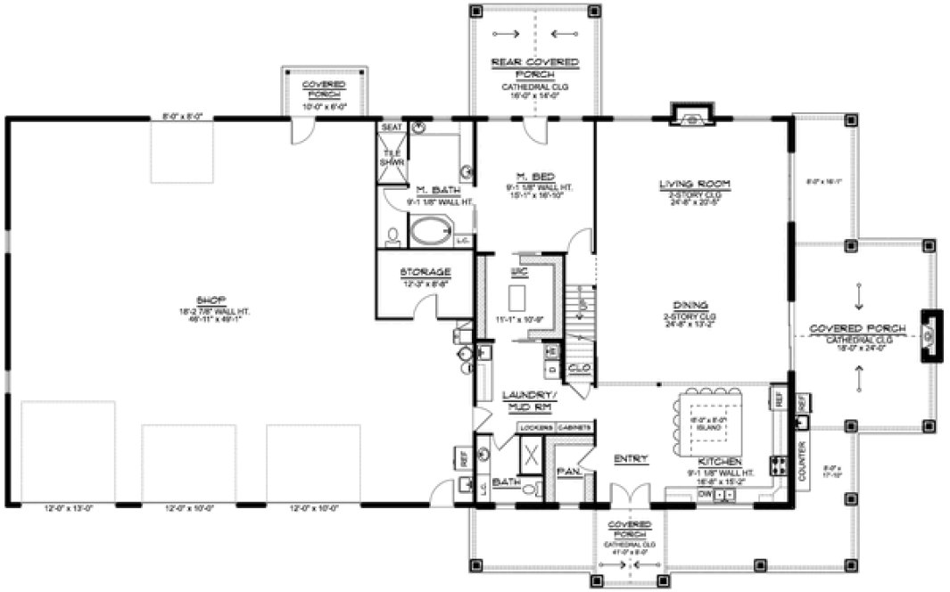 Main Floor Plan for House Plan #756933