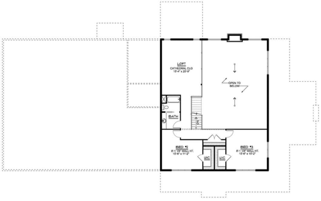 Second Floor Plan for House Plan #756933