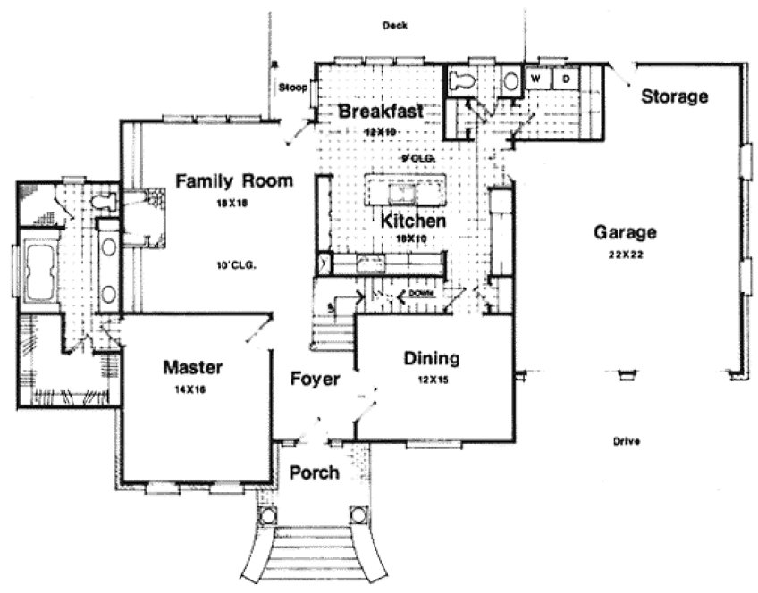 Main Floor Plan for House Plan #117522