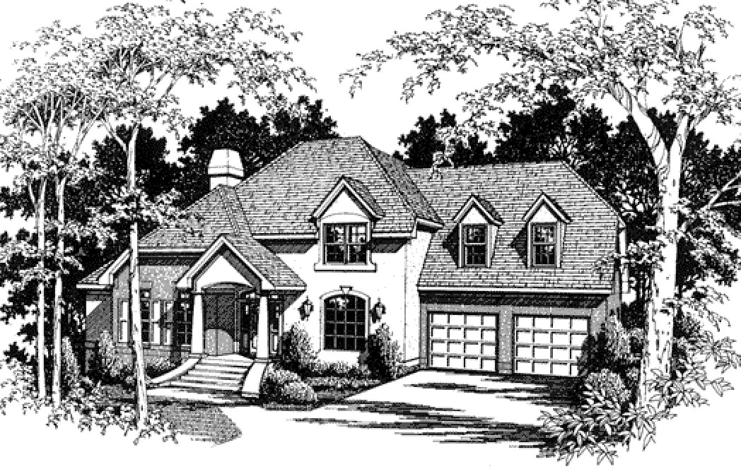 Full Rendering for House Plan #117522