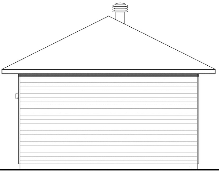 Rear Elevation for House Plan #146993