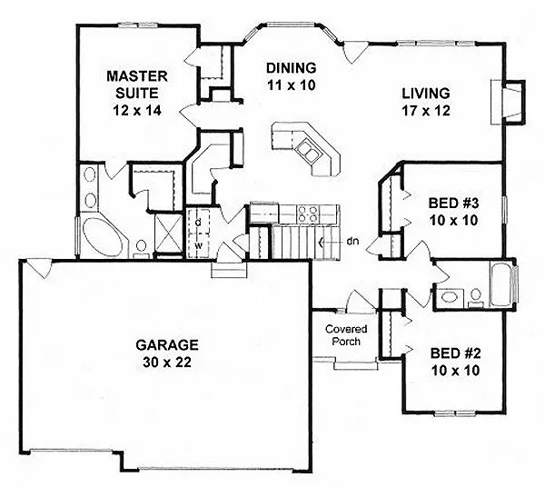 Main Floor Plan for House Plan #358821
