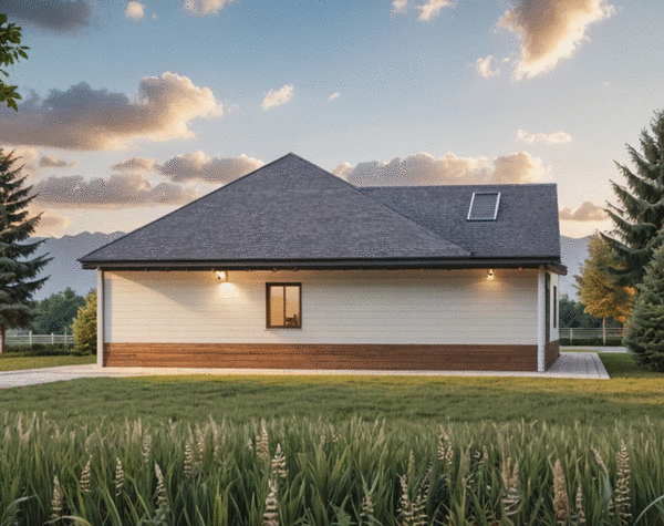 Left Elevation for House Plan #809701