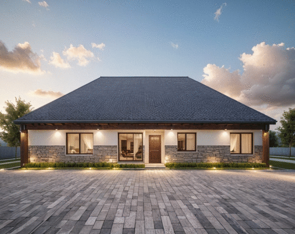 Rear Elevation for House Plan #809701