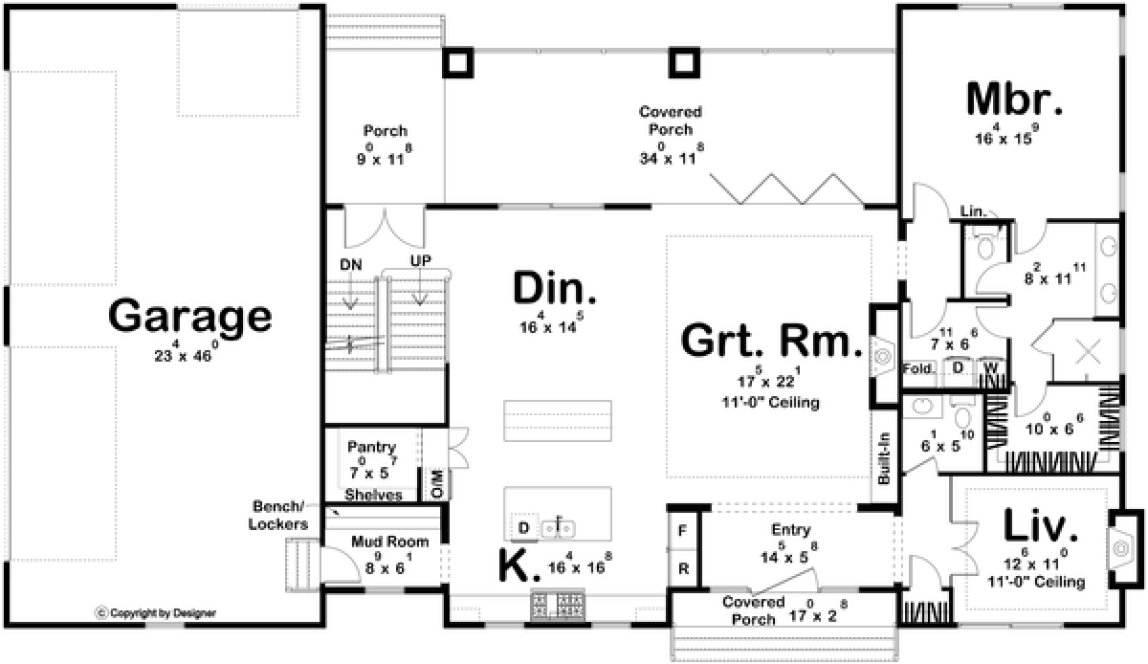 Main Floor Plan for House Plan #709533