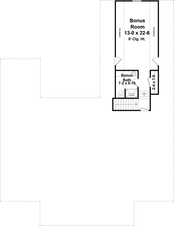 Attic Plan for House Plan #210512