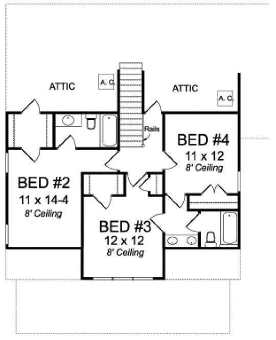 Second Floor Plan for House Plan #248042