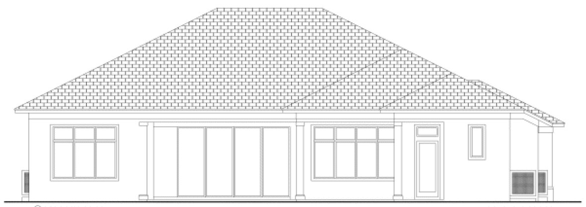 Rear Elevation for House Plan #775673