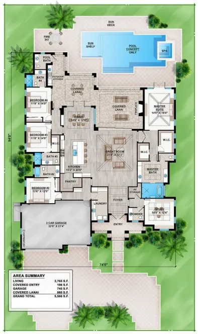Main Floor Plan for House Plan #775673