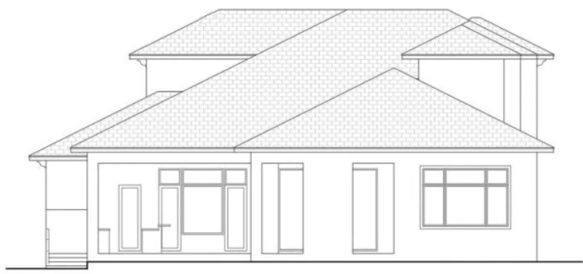 Rear Elevation for House Plan #779814