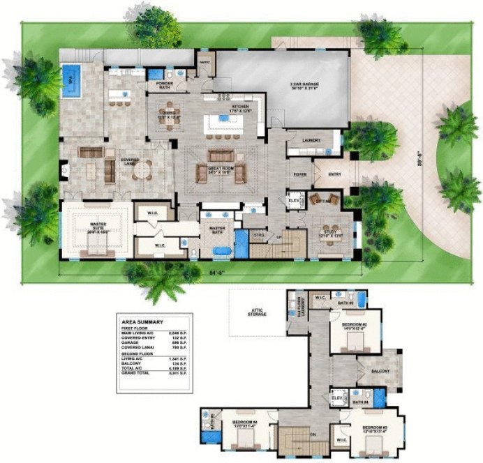 Main Floor Plan for House Plan #779814
