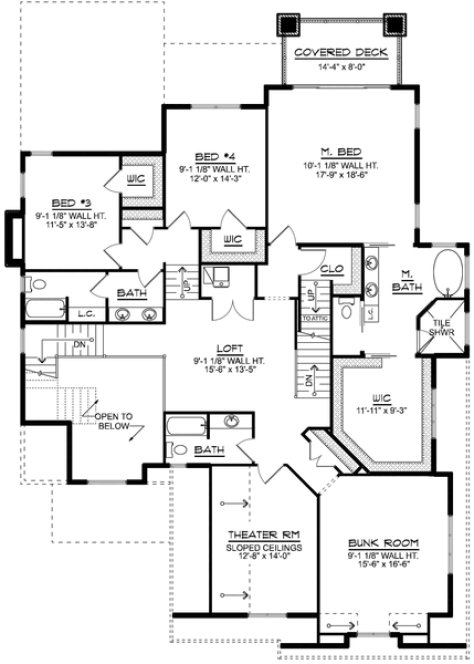 Second Floor Plan for House Plan #750734