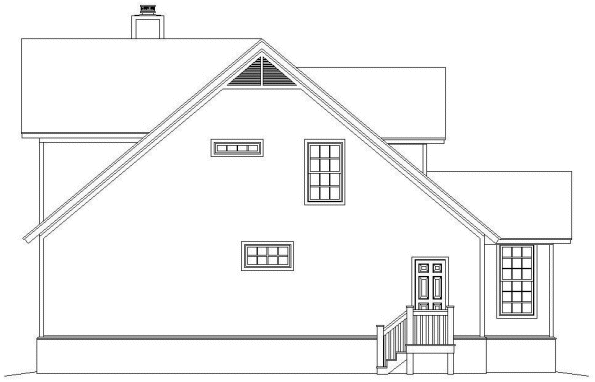 Left Elevation for House Plan #691481