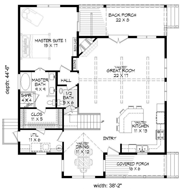 Main Floor Plan for House Plan #691481