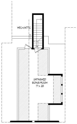 Attic Plan for House Plan #690662