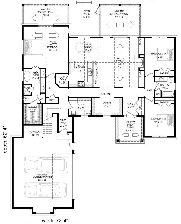 Main Floor Plan for House Plan #690662