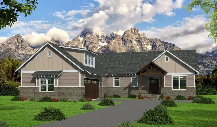 Full Rendering for House Plan #690662