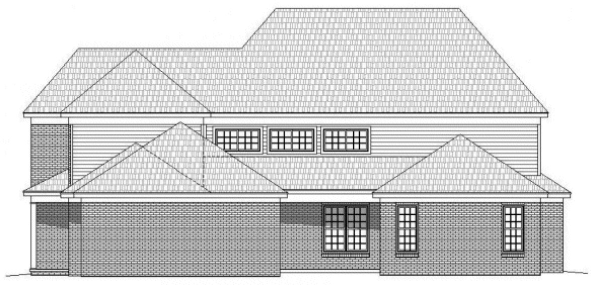 Rear Elevation for House Plan #690315