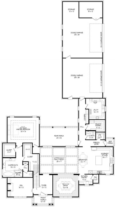 Main Floor Plan for House Plan #690315