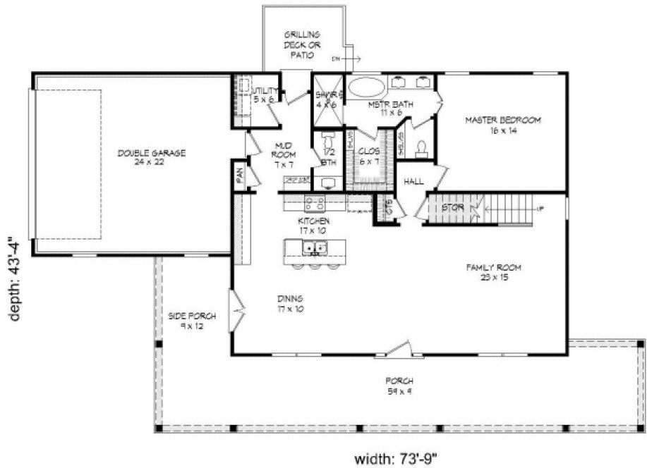 Main Floor Plan for House Plan #699272