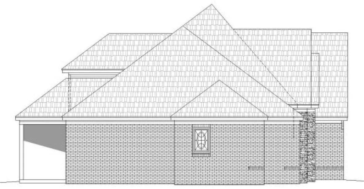 Left Elevation for House Plan #696303