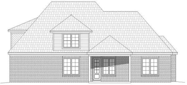 Rear Elevation for House Plan #696303