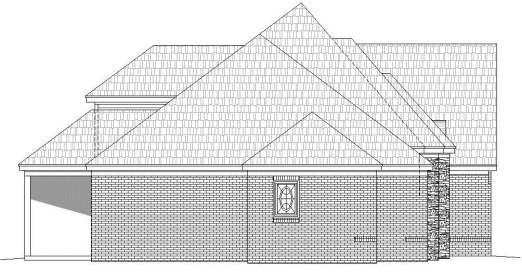 Left Elevation for House Plan #693036