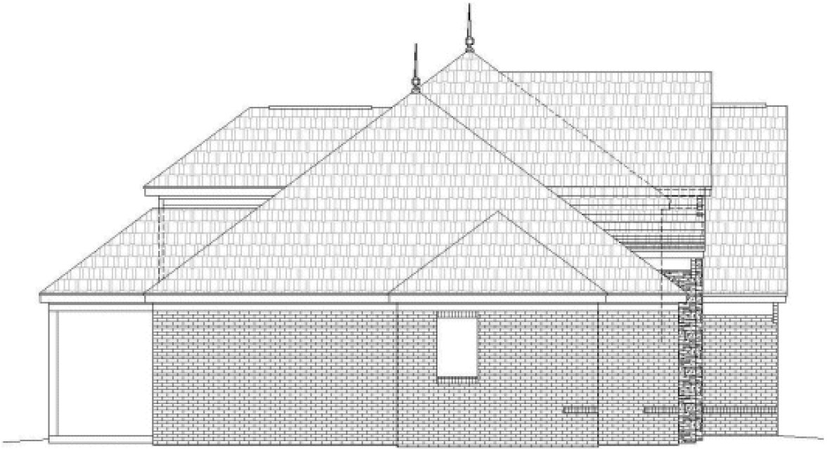 Left Elevation for House Plan #693723