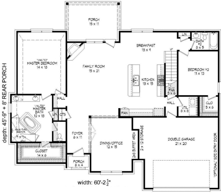Main Floor Plan for House Plan #693723