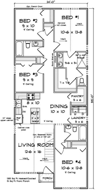 Main Floor Plan for House Plan #242531