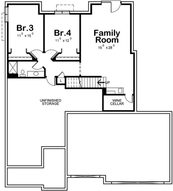 Basement Plan for House Plan #153162