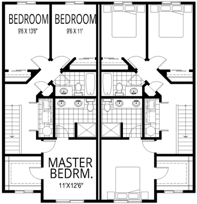 Second Floor Plan for House Plan #802392
