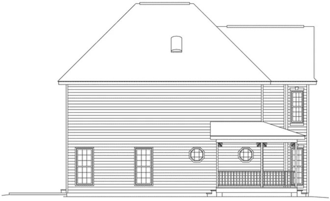 Left Elevation for House Plan #638181
