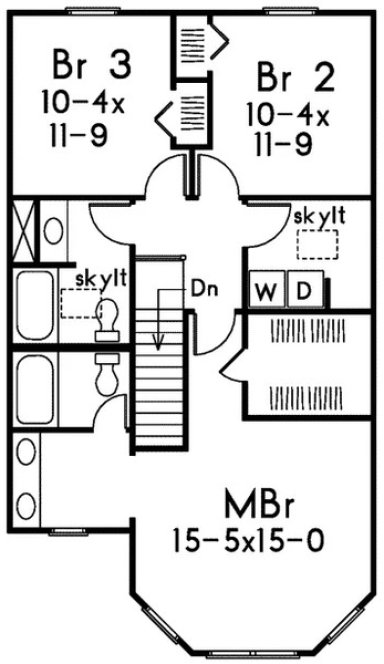 Second Floor Plan for House Plan #638181