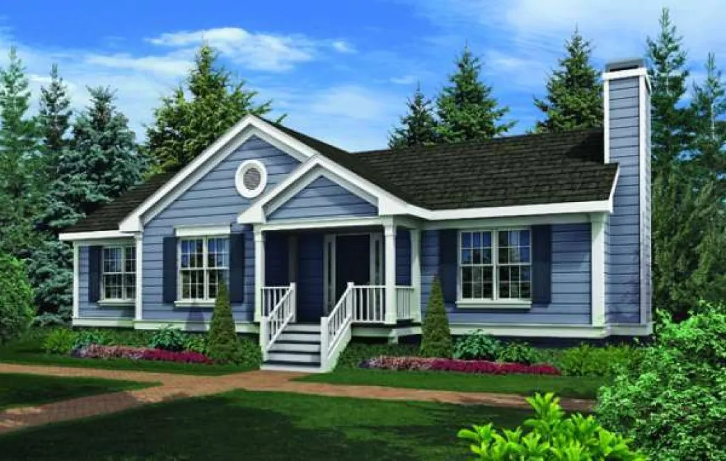 Full Rendering for House Plan #121021