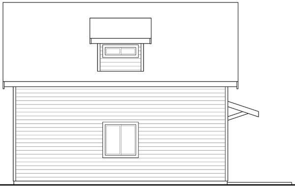 Left Elevation for House Plan #342880