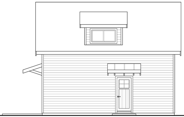 Right Elevation for House Plan #342880