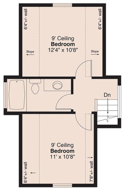 Second Floor Plan for House Plan #342880