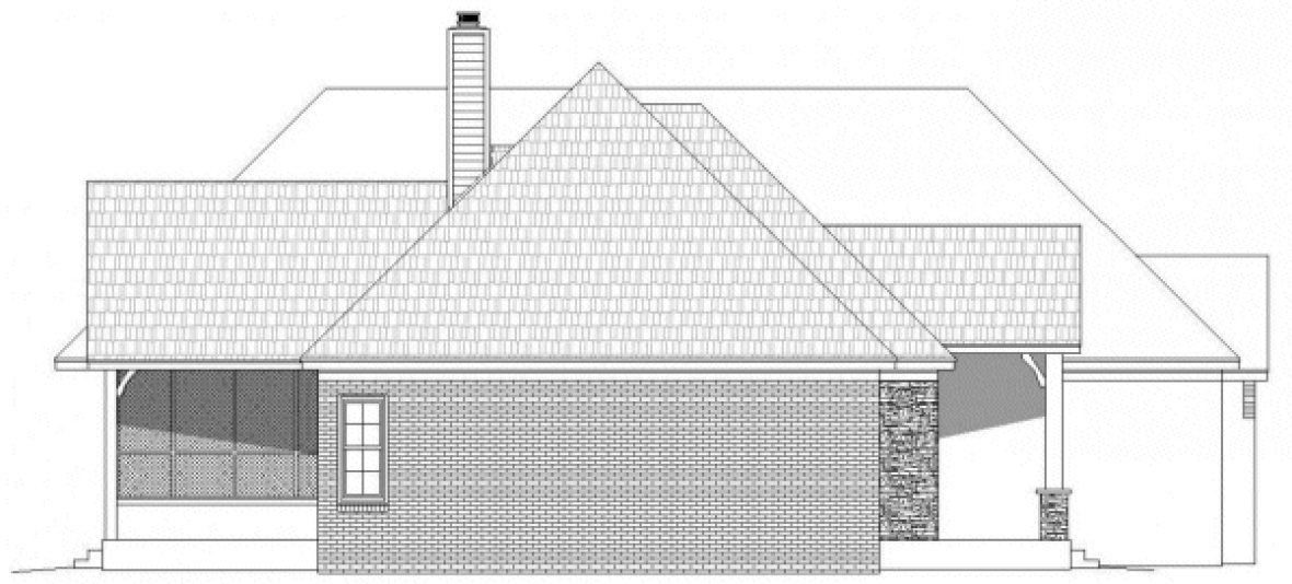 Left Elevation for House Plan #692872