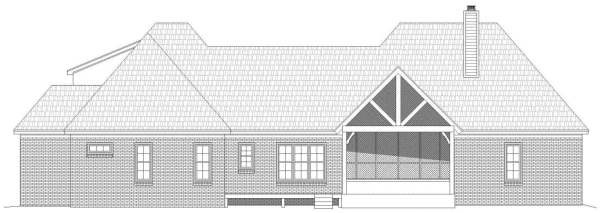 Rear Elevation for House Plan #692872