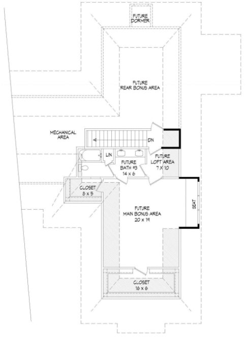 Second Floor Plan for House Plan #692872