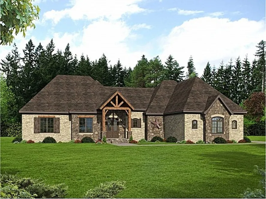 Full Rendering for House Plan #692872