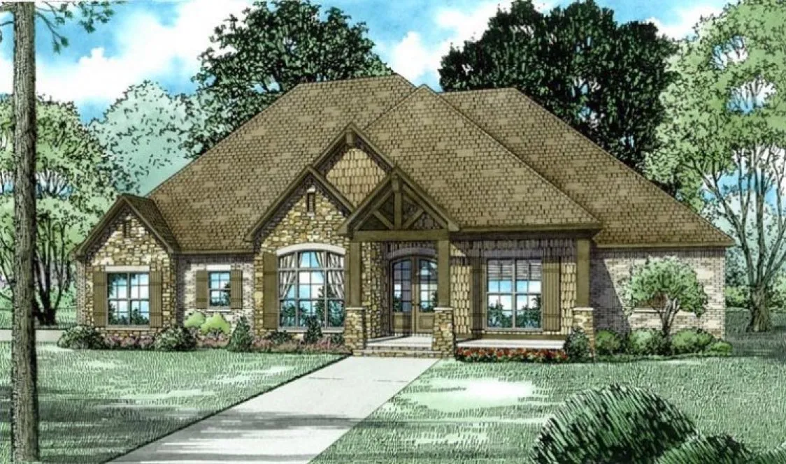 Full Rendering for House Plan #312522