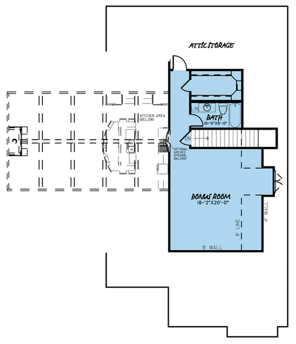 Attic Plan for House Plan #316552