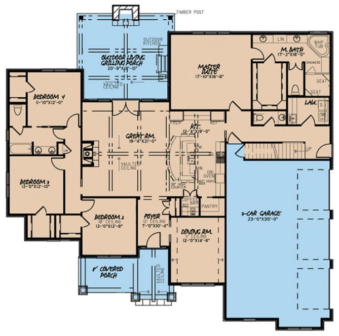 Main Floor Plan for House Plan #316552