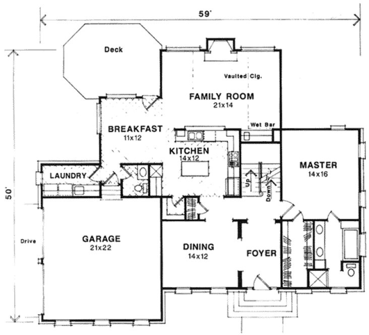 Main Floor Plan for House Plan #113162