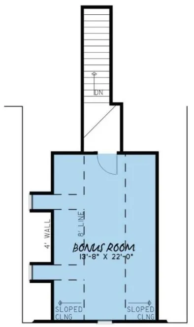 Attic Plan for House Plan #311832