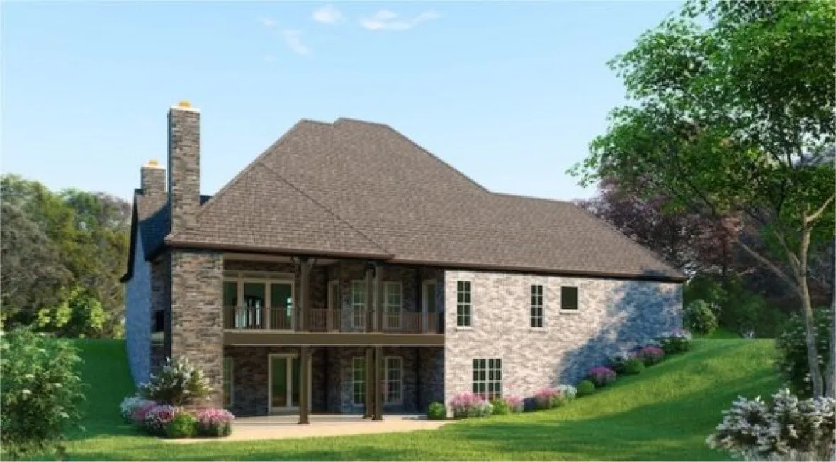 Rear Elevation for House Plan #311674