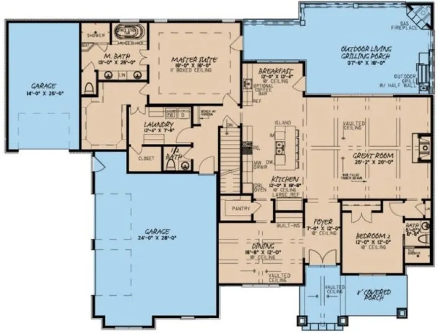 Main Floor Plan for House Plan #311674